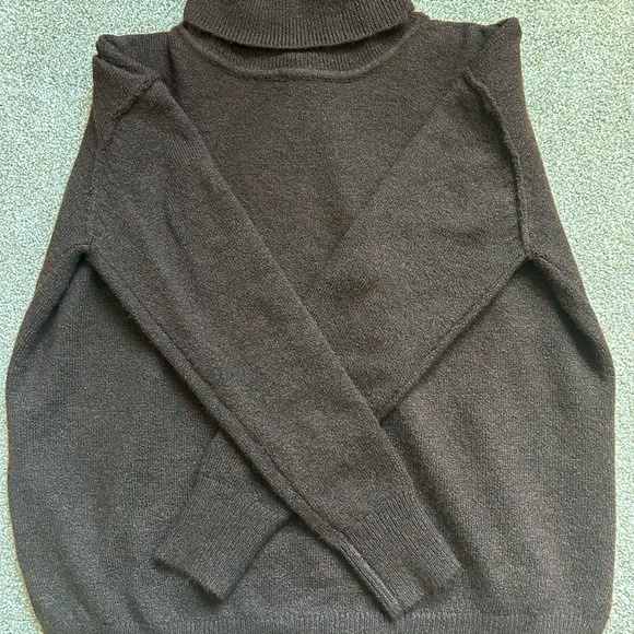 Karen Kane Women’s Turtleneck Sweater - Chocolate Brown - Picture 1 of 2
